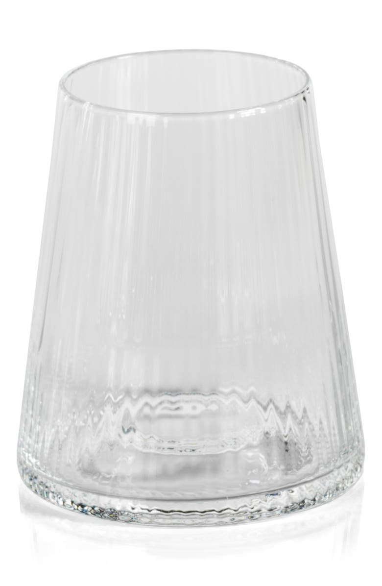Zodax Benin Taper Up of 4 Stemless Wine Glasses, Main, color, Clear