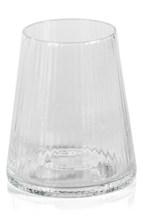 Benin Taper Up of 4 Stemless Wine Glasses