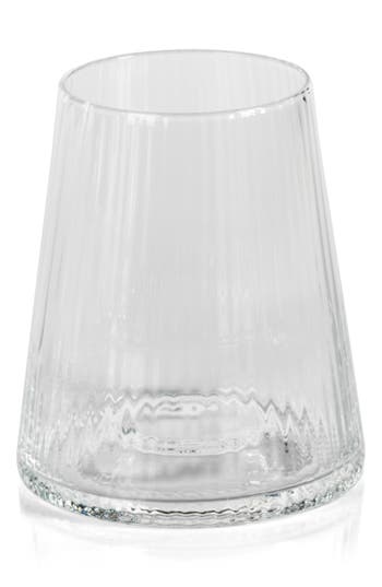 Zodax Benin Taper Up Of 4 Stemless Wine Glasses In Transparent