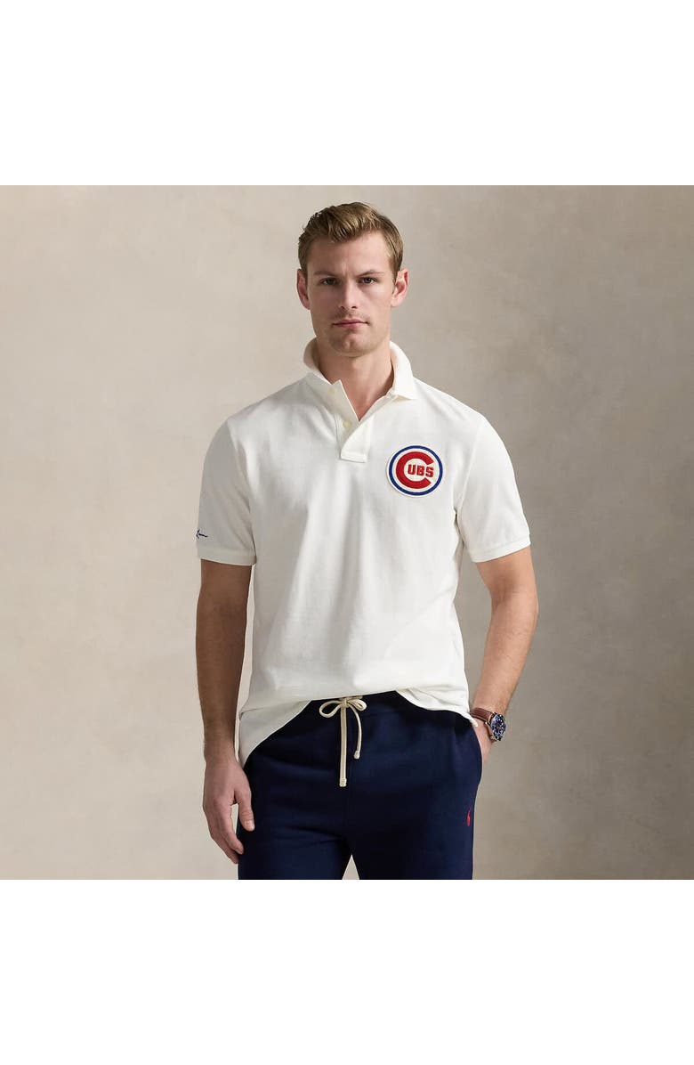 Polo Ralph Lauren White Cubs Polo Shirt, Main, color,