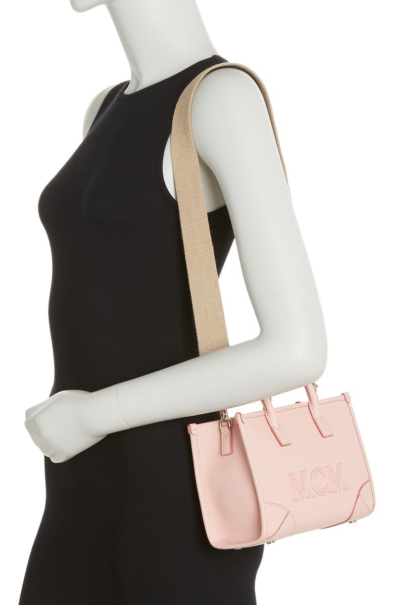 MCM Munchen Mini Tote Handbag, Alternate, color,