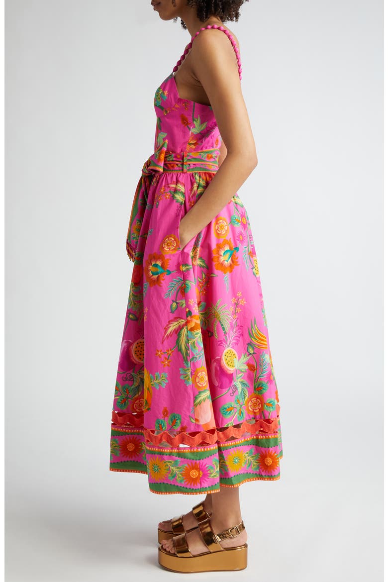 farm rio delicate garden ruched maxi dress FARM Rio Delicate Fruit Garden Yellow Smocked Maxi Dress