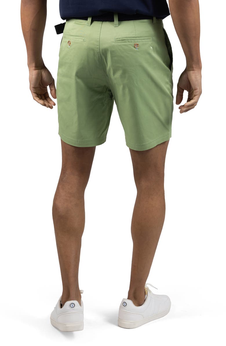 TailorByrd Stretch Cotton Performance Shorts, Alternate, color, Moss Green