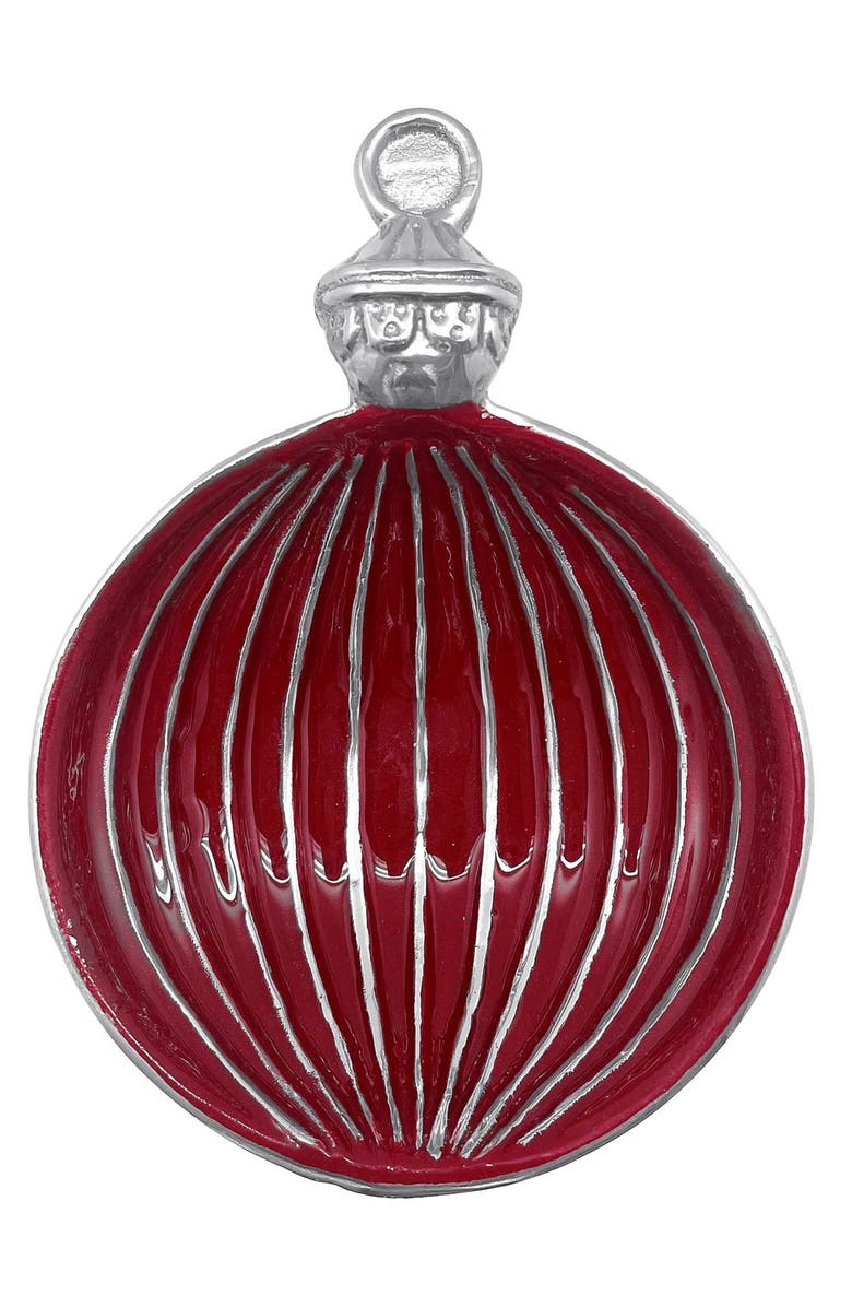 Mariposa Ornament Candy Dish, Main, color, Red