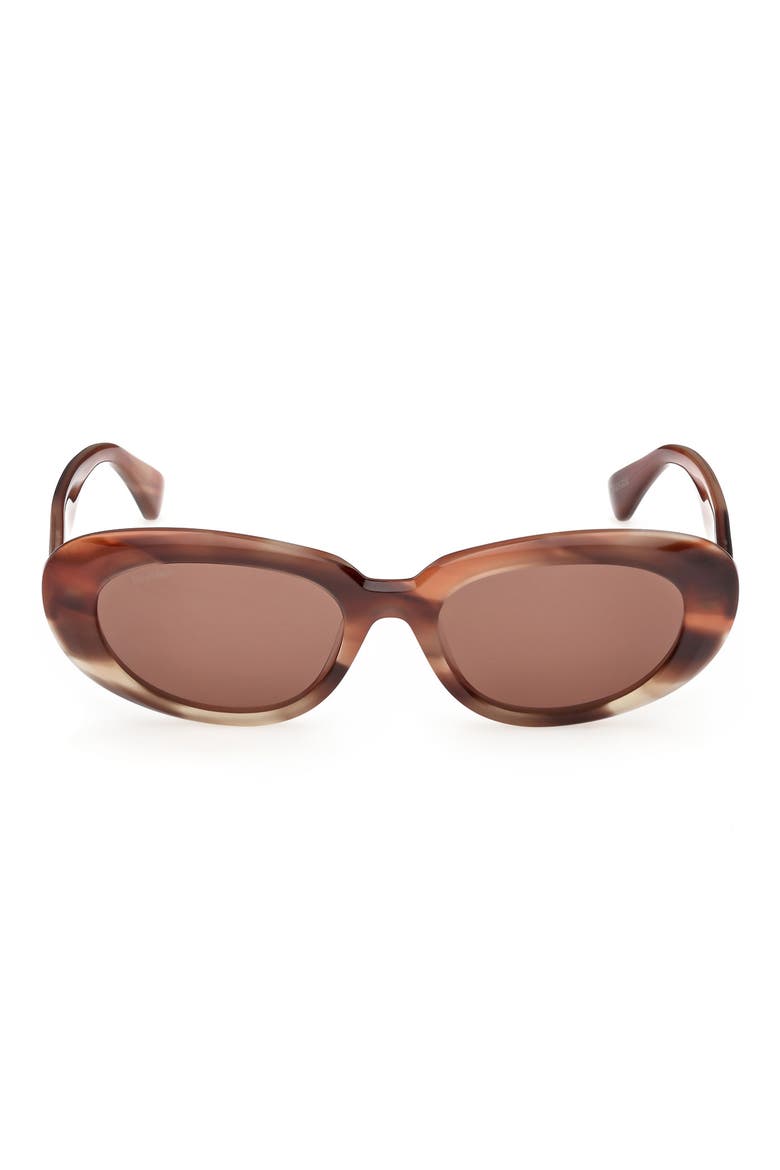 53mm Oval Sunglasses, Main, color, CARAMEL