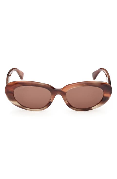 53mm Oval Sunglasses