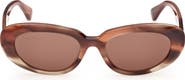 Max Mara 53mm Oval Sunglasses