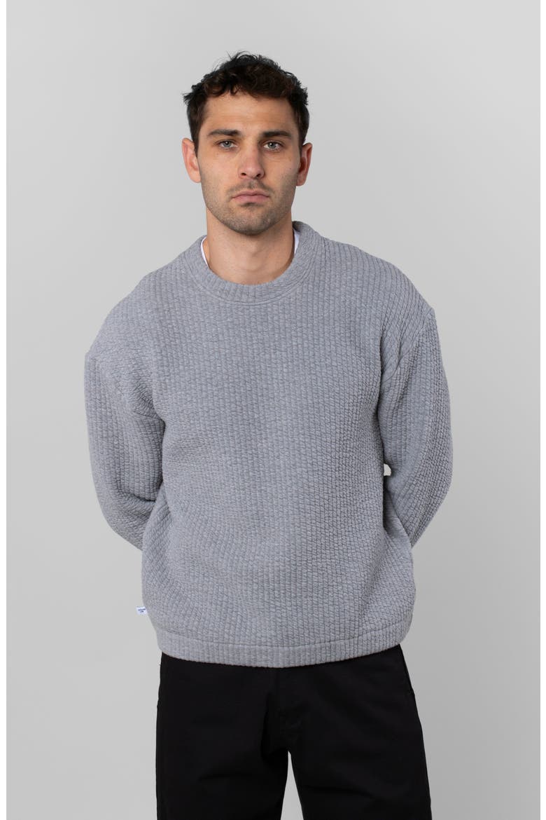 Cozy Quilt Crewneck, Alternate, color, Heathered Grey