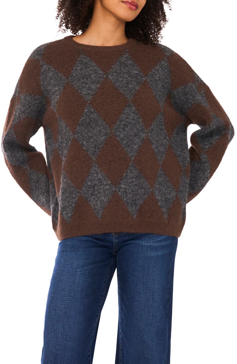 Halogen<sup>®</sup> Pullover Sweater, Main, color, Hot Fudge