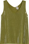 Anne Klein Double V-Neck Sweater Tank