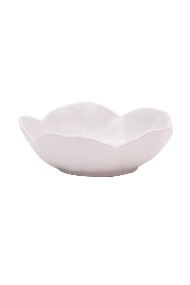 White Cabbage Leaf Set of 4 Serving Bowl Dishes 5.1", Alternate, color, White