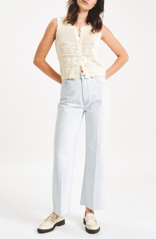 Rolla's Maisie Openwork Sleeveless Cardigan In Brown