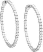 BY ADINA EDEN CZ Thin Round Hoop Earring
