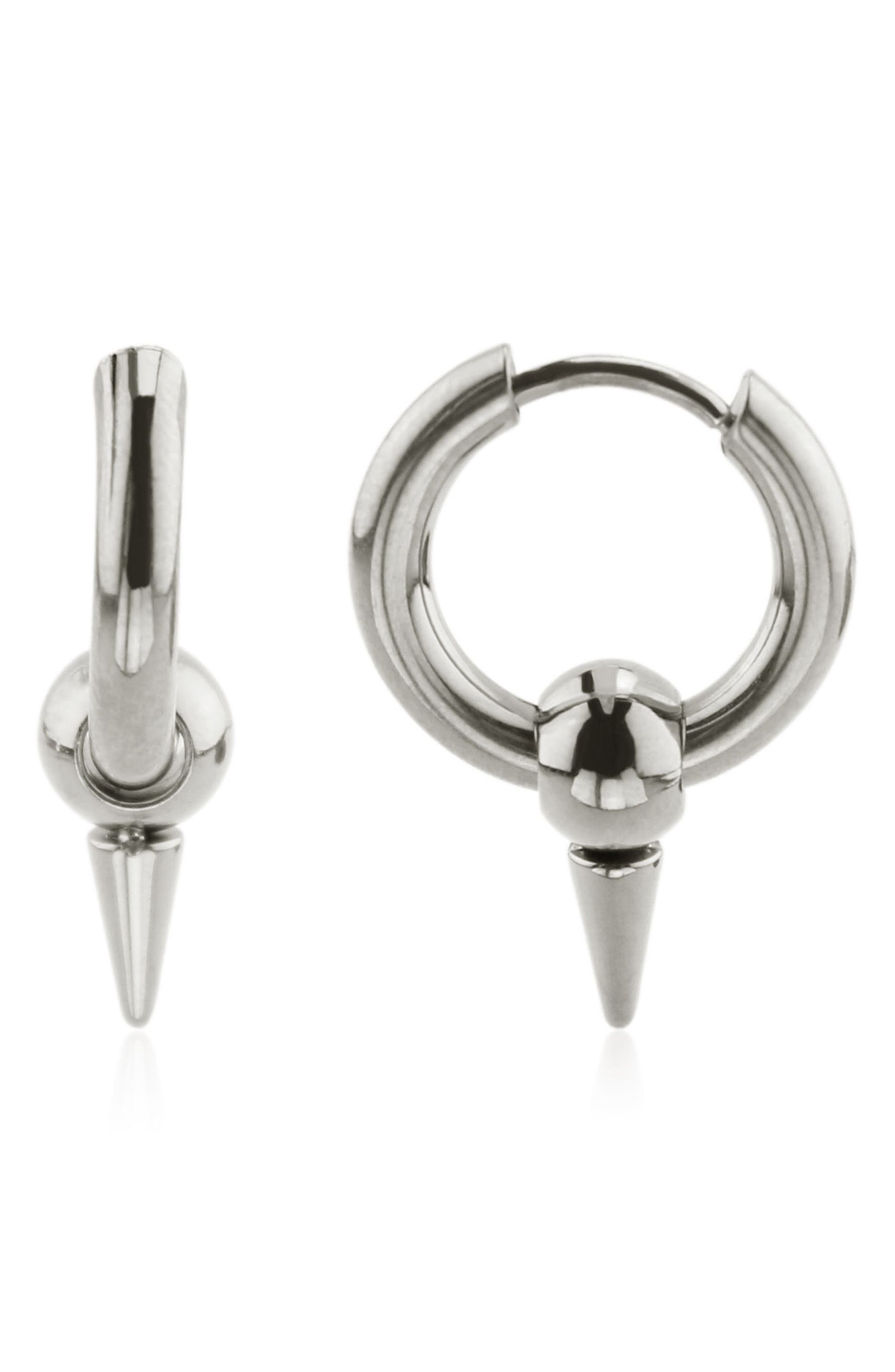 REBL Spike Huggie Hoop Earrings