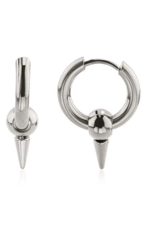 Spike Huggie Hoop Earrings