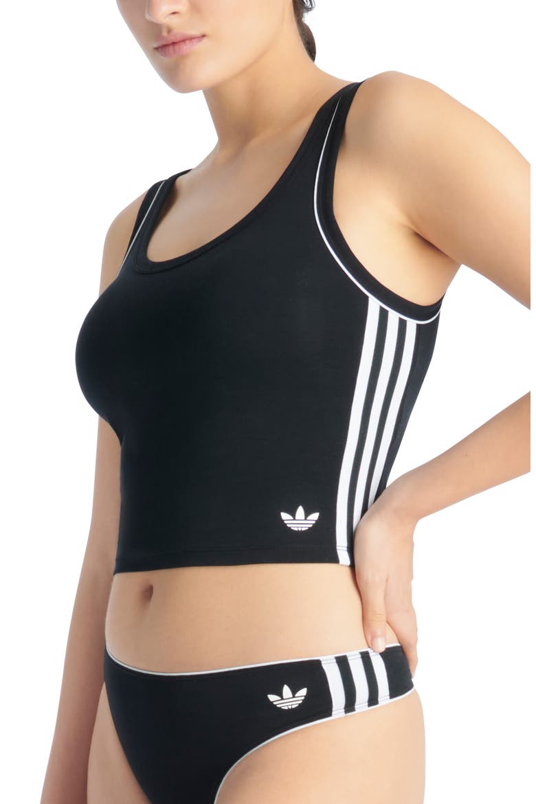 Comfort Flex Cotton Blend Crop Tank, Alternate, color, BLACK