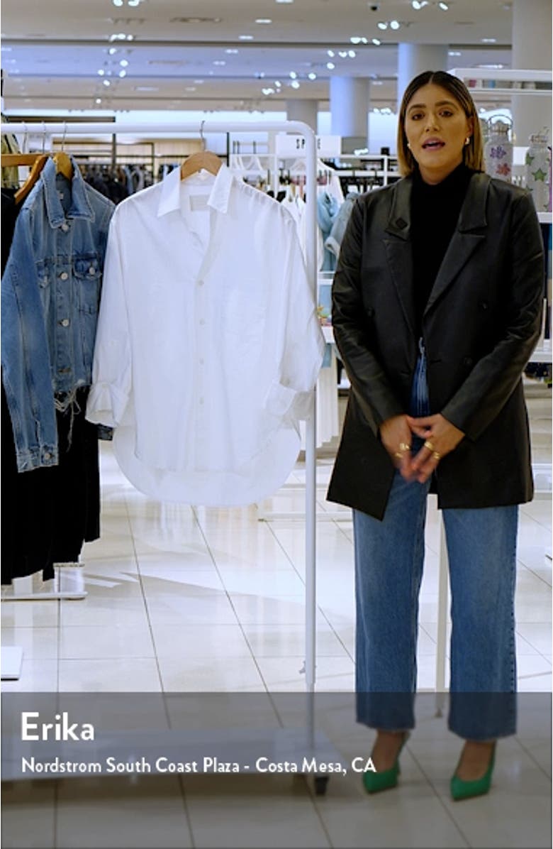 Kayla Oversize Poplin Button-Up Shirt, sales video thumbnail