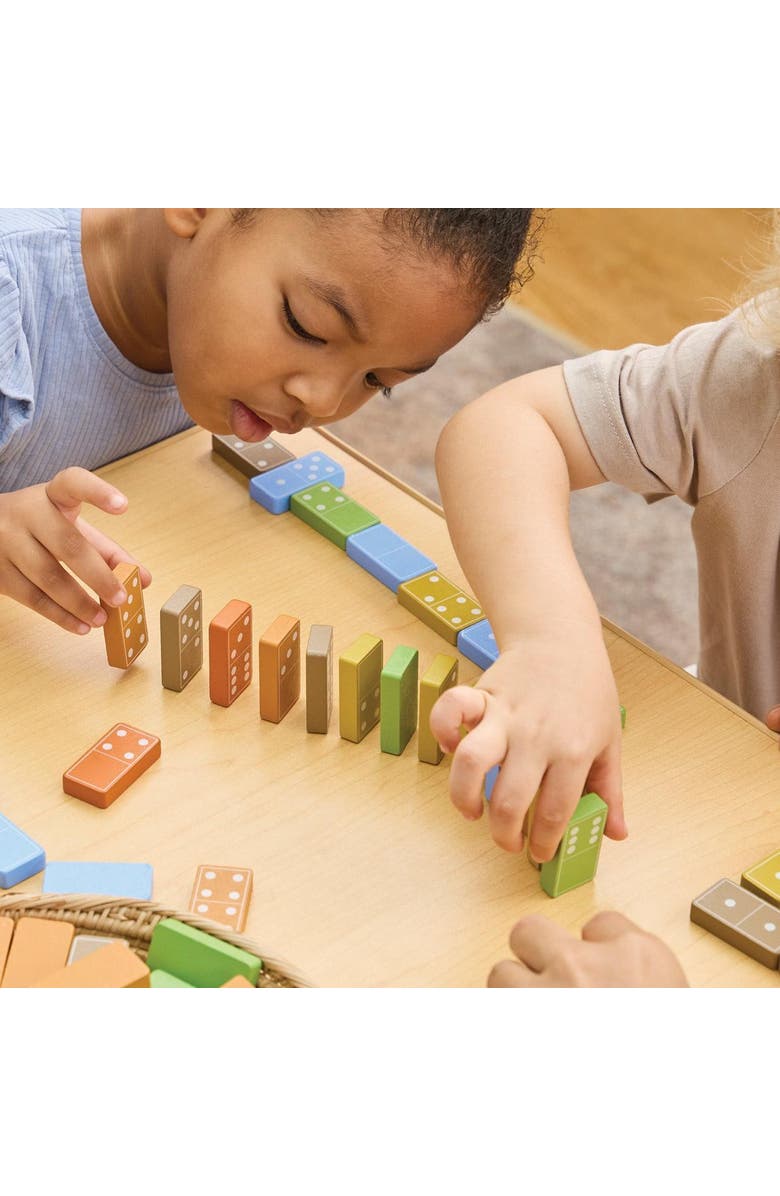 Kaplan Early Learning Company Wooden Dominoes - 168 Pieces, Alternate, color, Multicolored