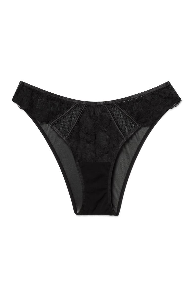 Adore Me Dominika Cheeky Panties, Alternate, color, Black