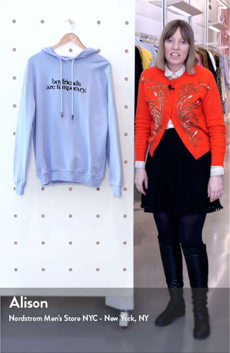 Boyfriends Are Temporary Graphic Cotton Hoodie, sales video thumbnail