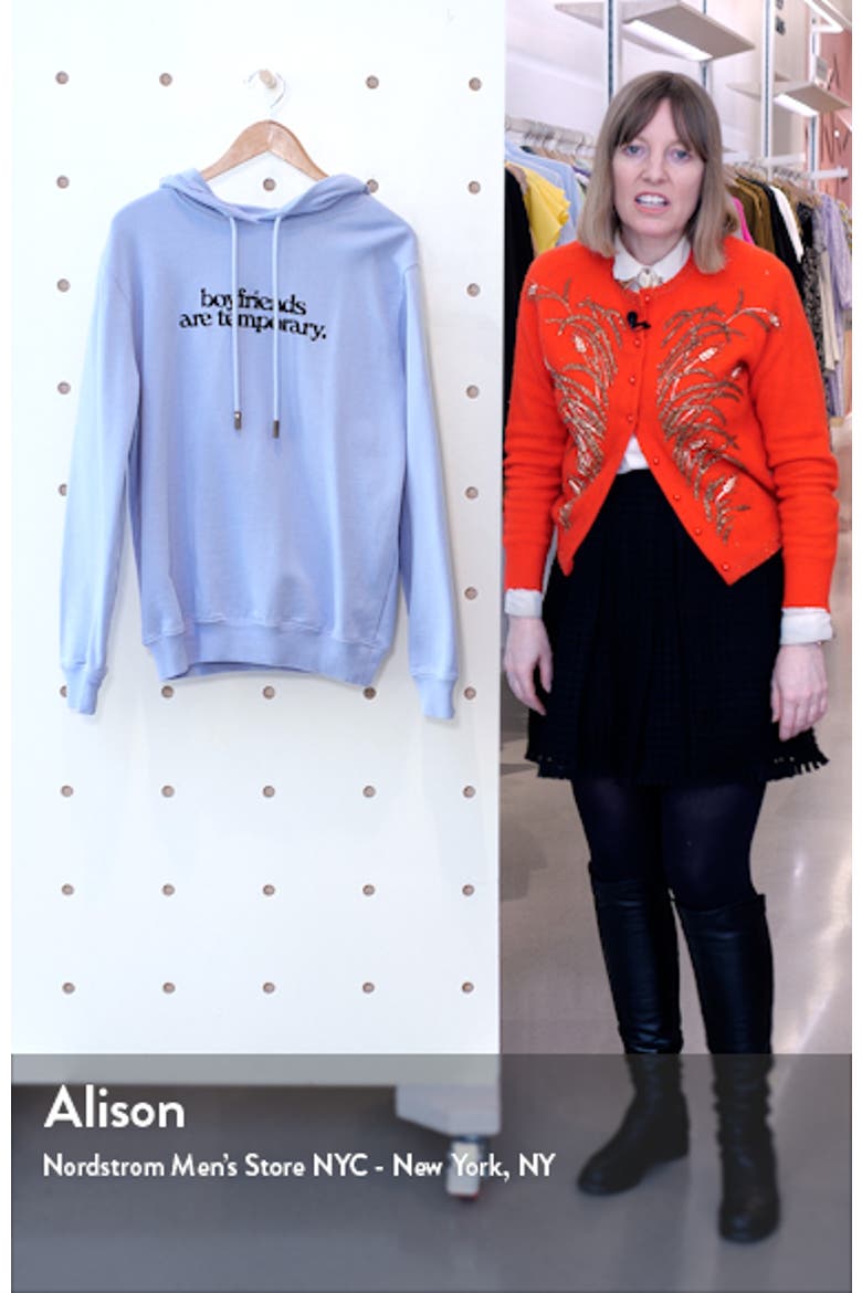 Boyfriends Are Temporary Graphic Cotton Hoodie video