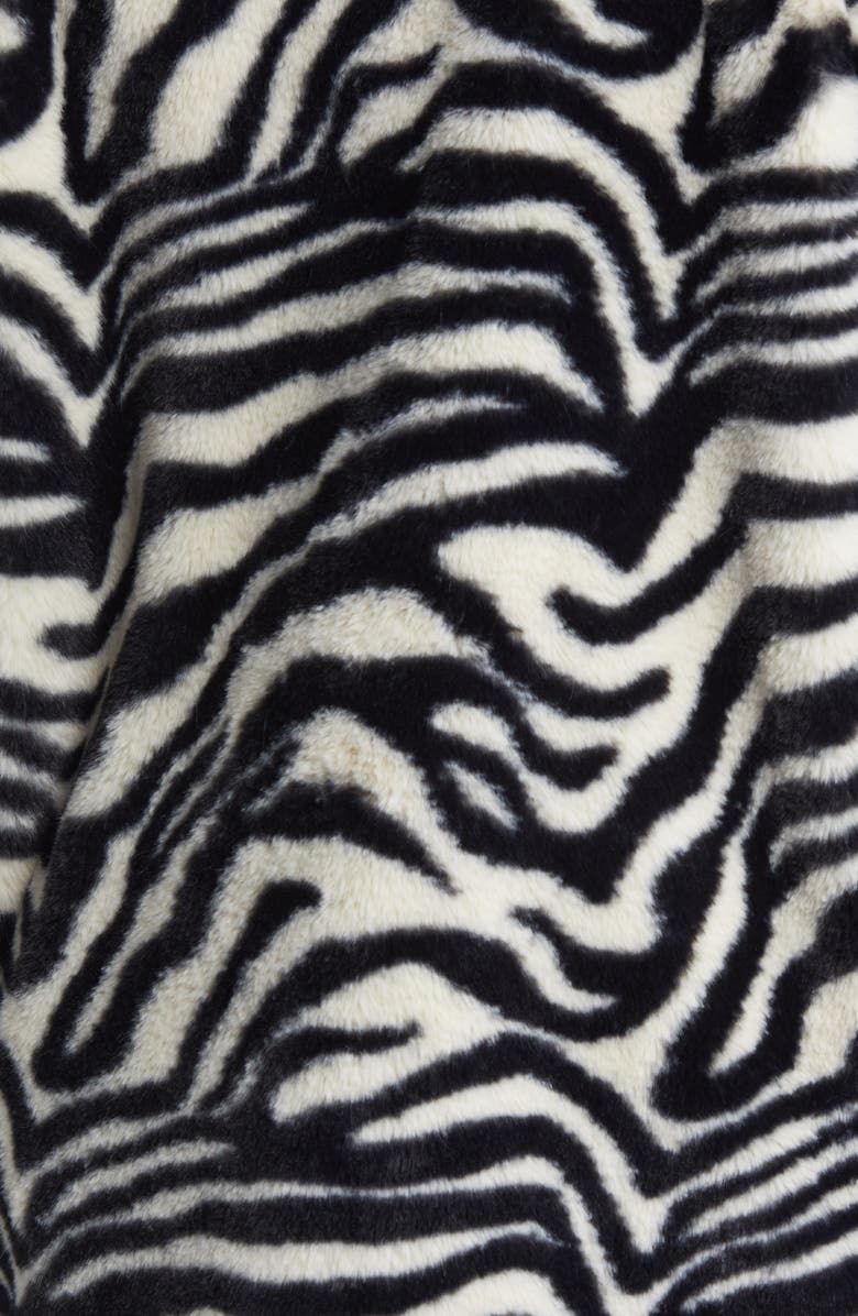 VERO MODA Rome Stripe Faux Fur Jacket, Alternate, color, 