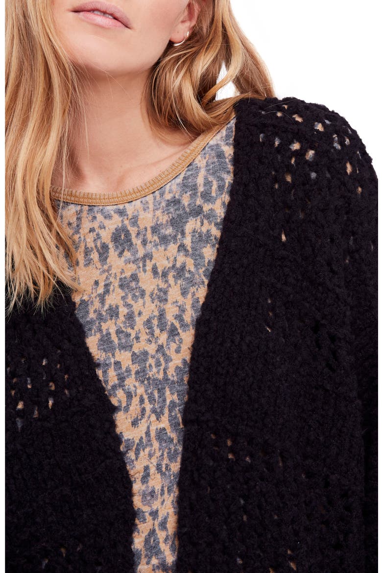 Saturday Morning Cardigan, Alternate, color, BLACK