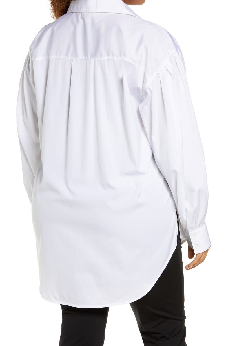 Open Edit Oversize Organic Cotton Poplin Blouse, Alternate, color, 