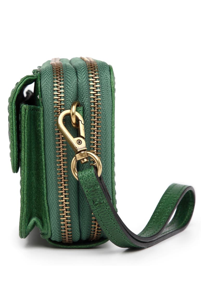 Northwood Leather Wallet on a Chain, Alternate, color, GREEN