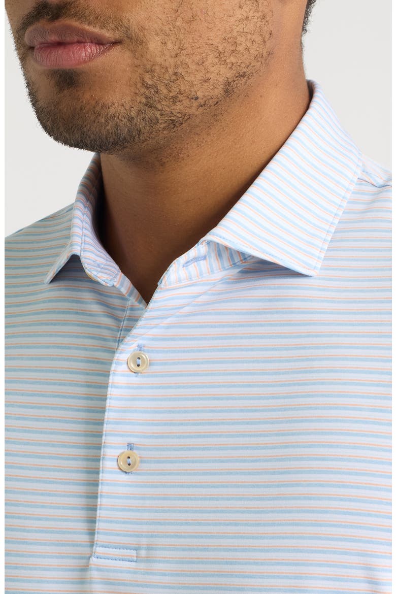 Brooks Stripe Summer Comfort Performance Jersey Polo, Alternate, color, COTTAGE BLUE