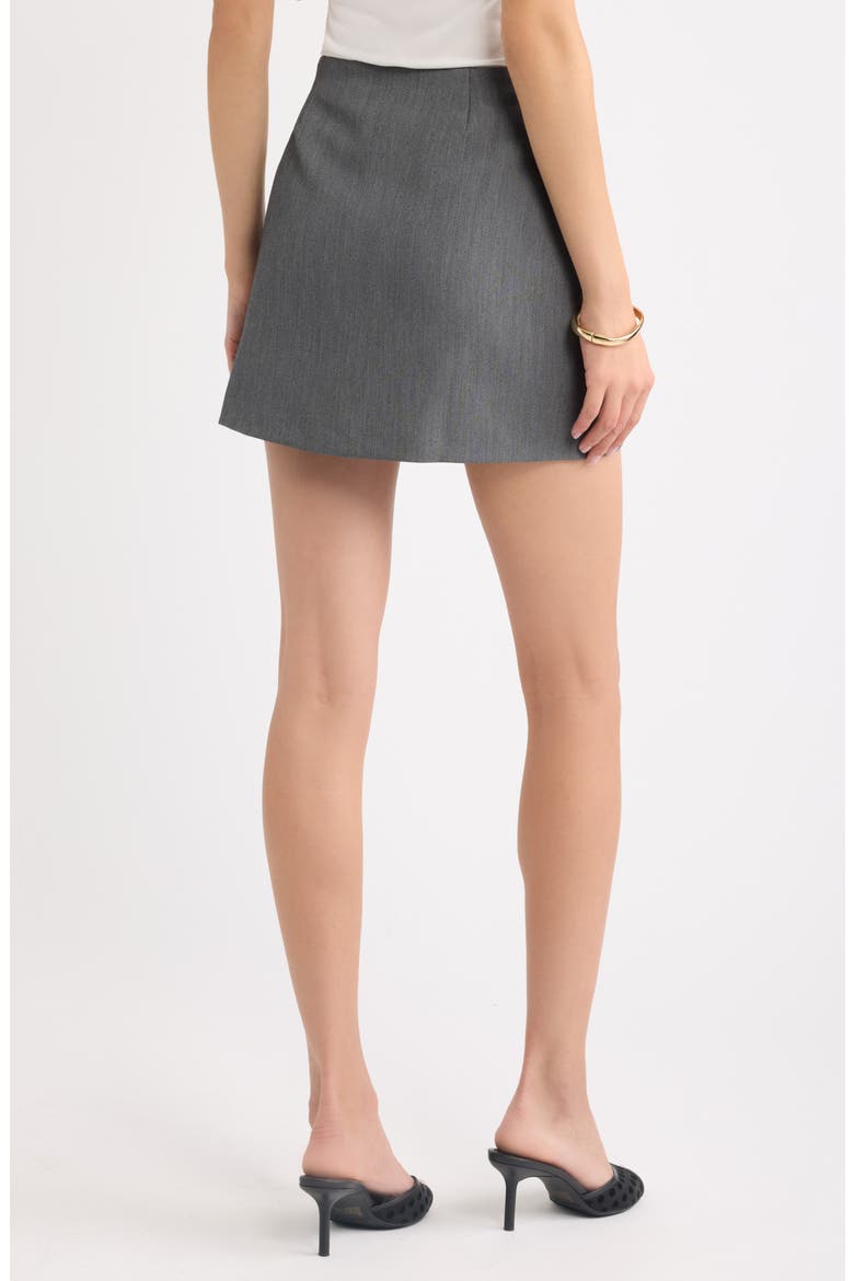 Icon Twill Midrise Mini Skort, Alternate, color, GREY MAGNET HEATHER