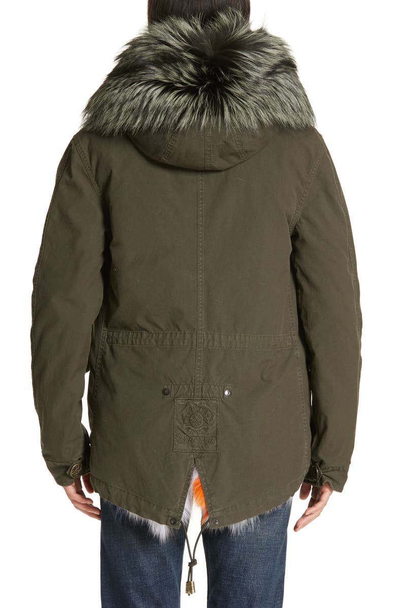 Mr & Mrs Italy Genuine Fox Fur Trim Parka, Alternate, color, 