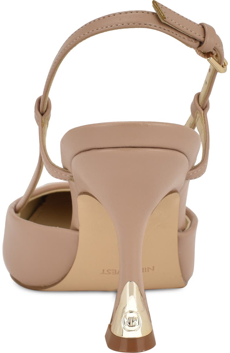 Nine West Vassa Pointed Toe Slingback Pump, Alternate, color, Light Natural
