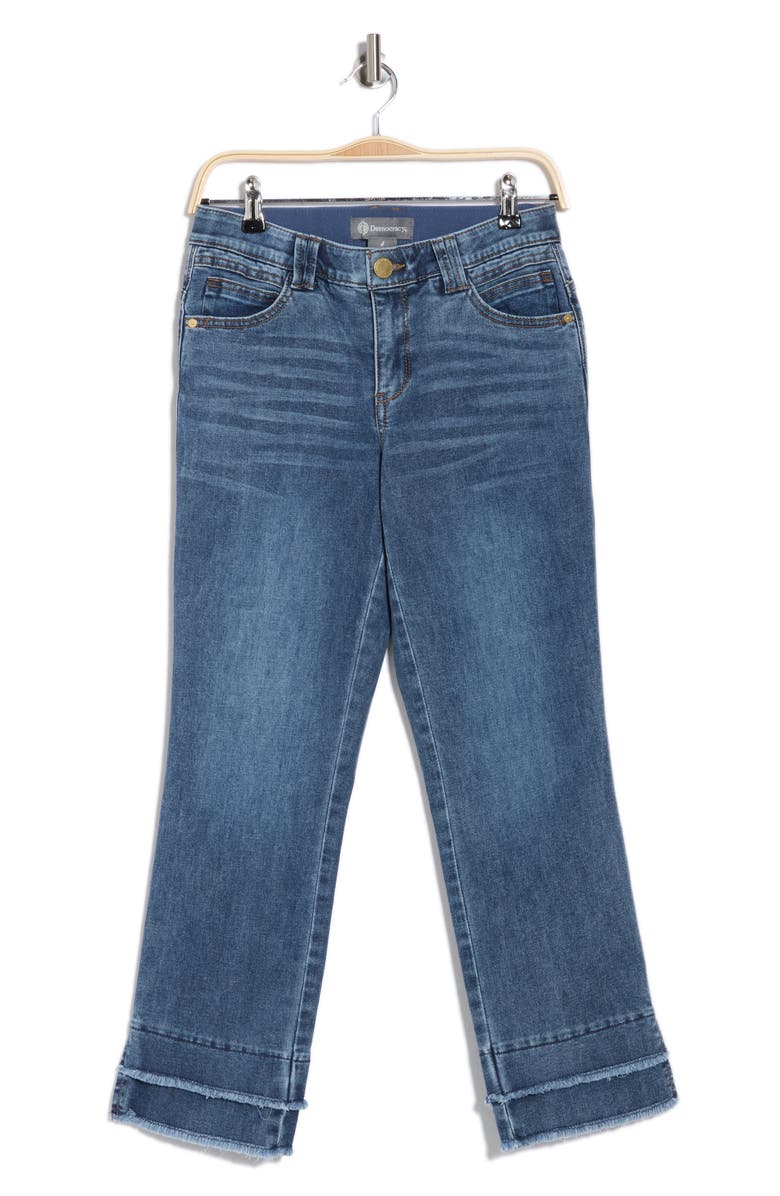 Double Frayed Kick Flare Jeans