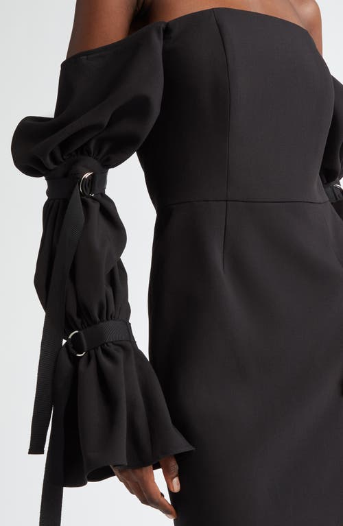 ISRAELLA KOBLA ISRAELLA KOBLA ASHA BELTED SLEEVE OFF THE SHOULDER MINIDRESS 
