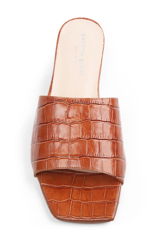 Patricia Green Brooklyn Slide Sandal In Cognac Croc