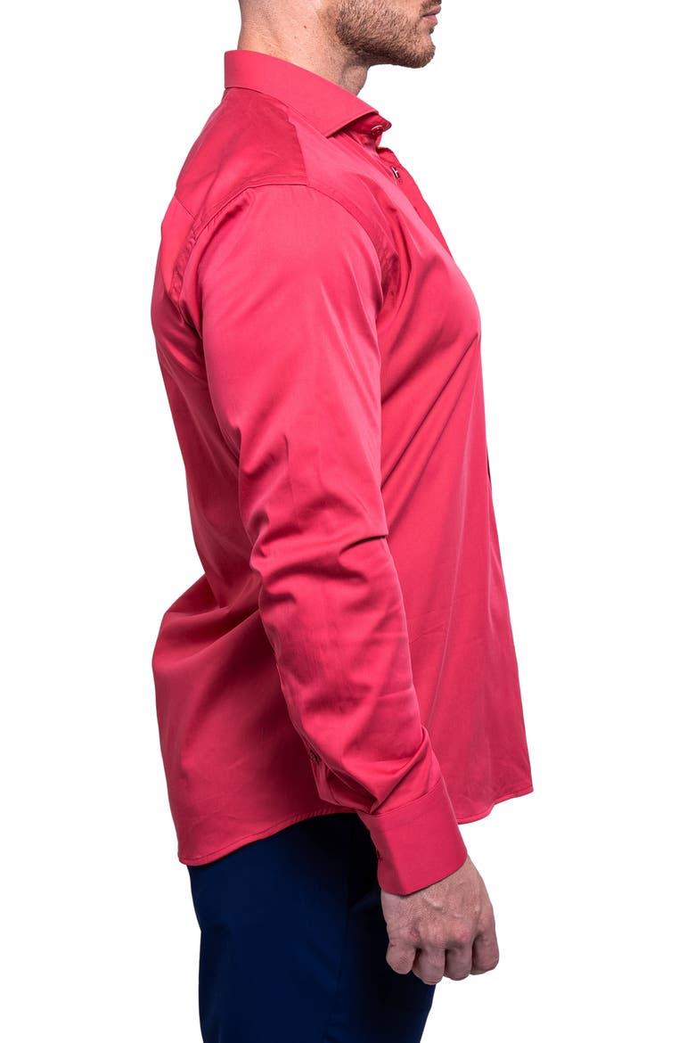 Einstein Aristocratluxestretch Button-Up Shirt, Alternate, color, RED