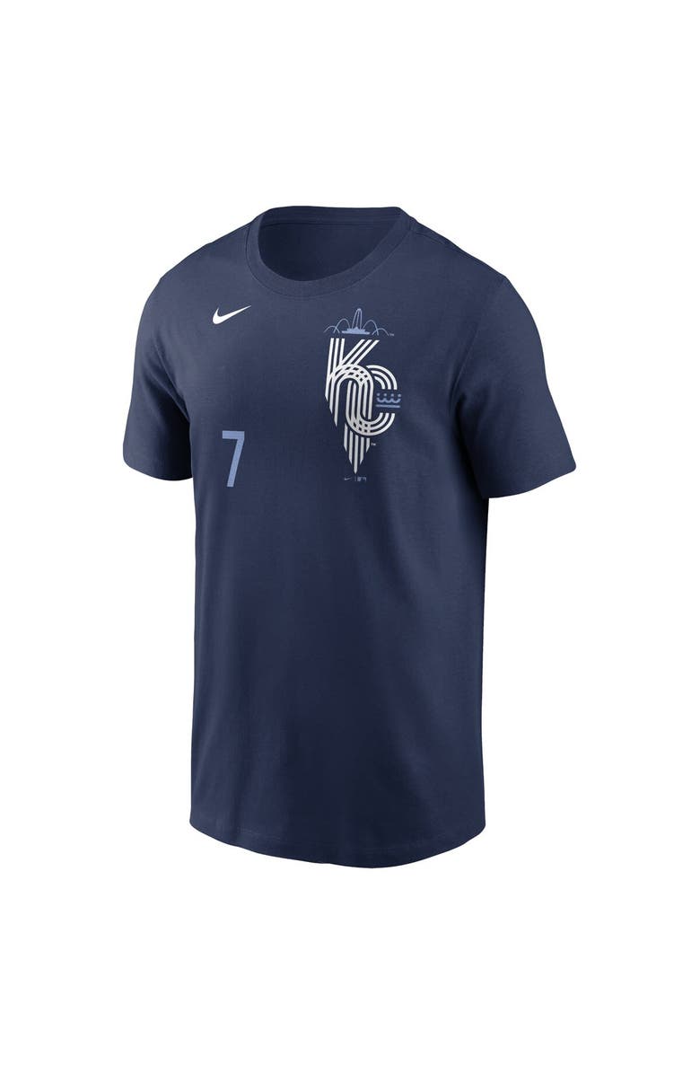 Nike Men's Nike Bobby Witt Jr. Navy Kansas City Royals City Connect Fuse Name & Number T-Shirt, Alternate, color, Navy