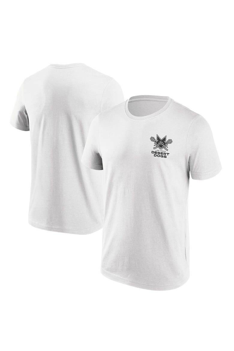 Men's White Las Vegas Desert Dogs Primary Logo T-Shirt, Main, color, White