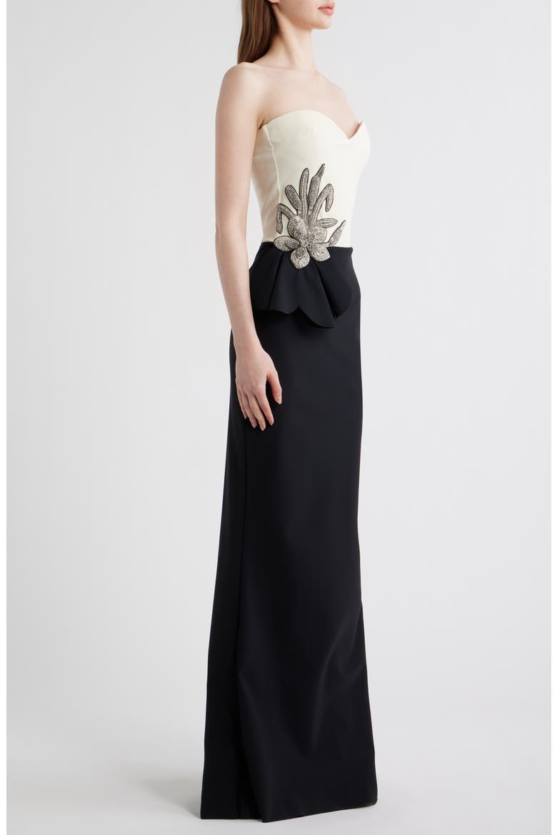 Grenawa Appliqué Sleeveless Dress, Alternate, color, 802 CREAM/BLACK