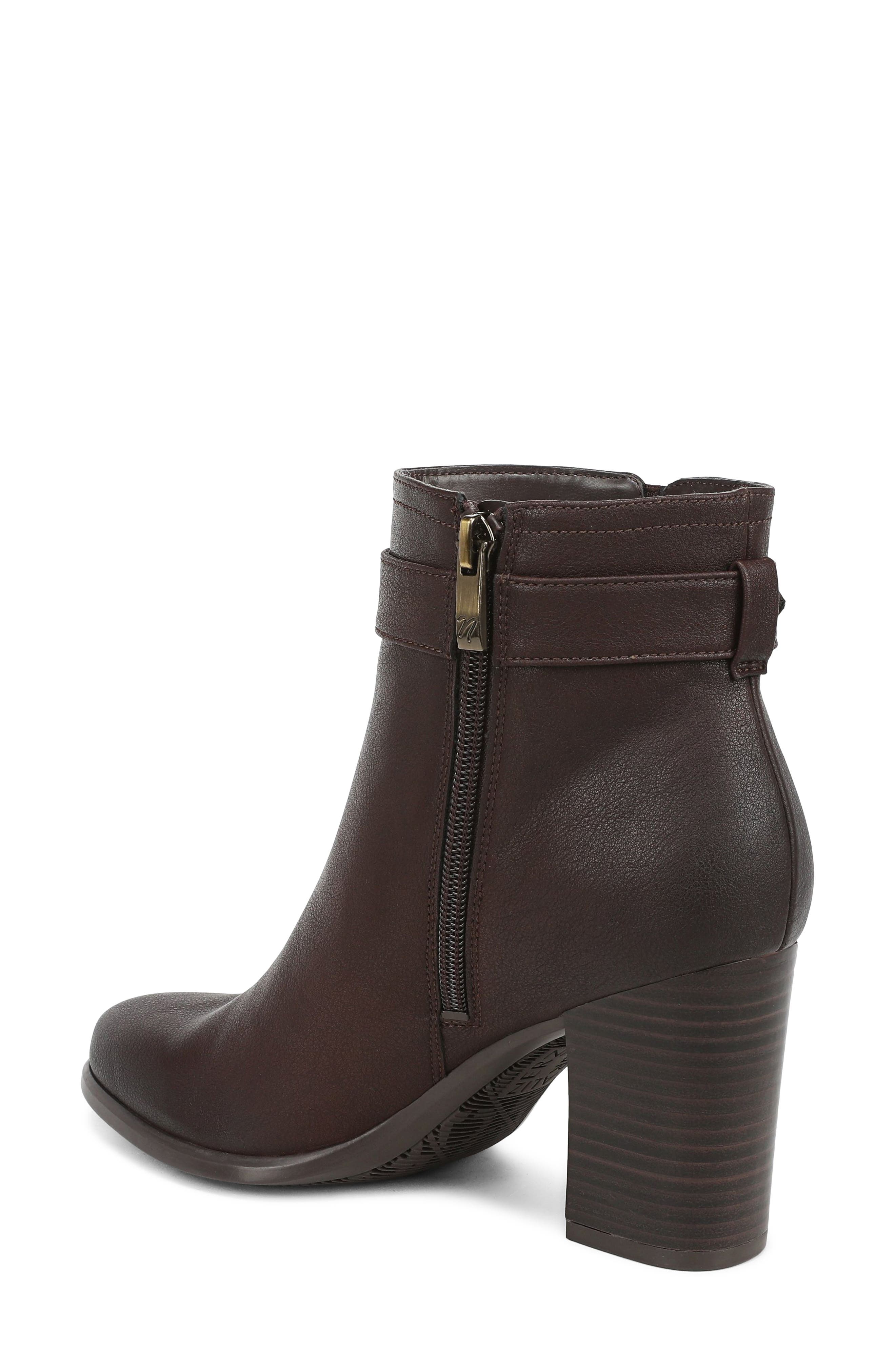 Solana Faux Leather Bootie, Alternate, color, DARK BROWN FAUX LEATHER