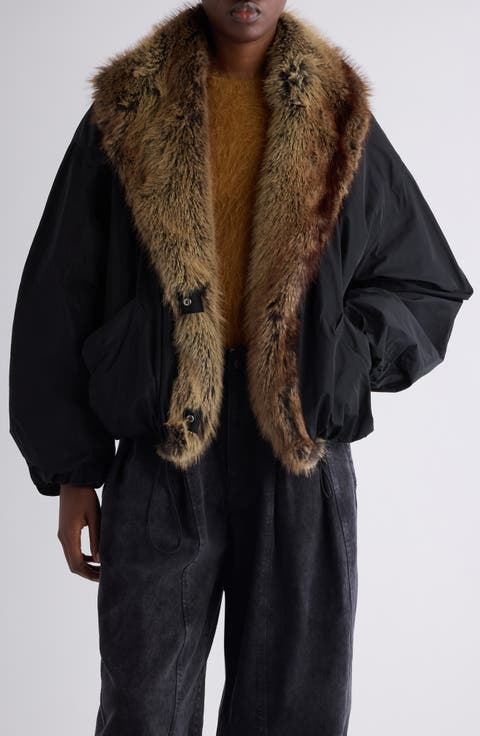 Charone Faux Fur Collar Short Parka