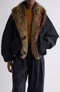 Isabel Marant Charone Faux Fur Collar Short Parka