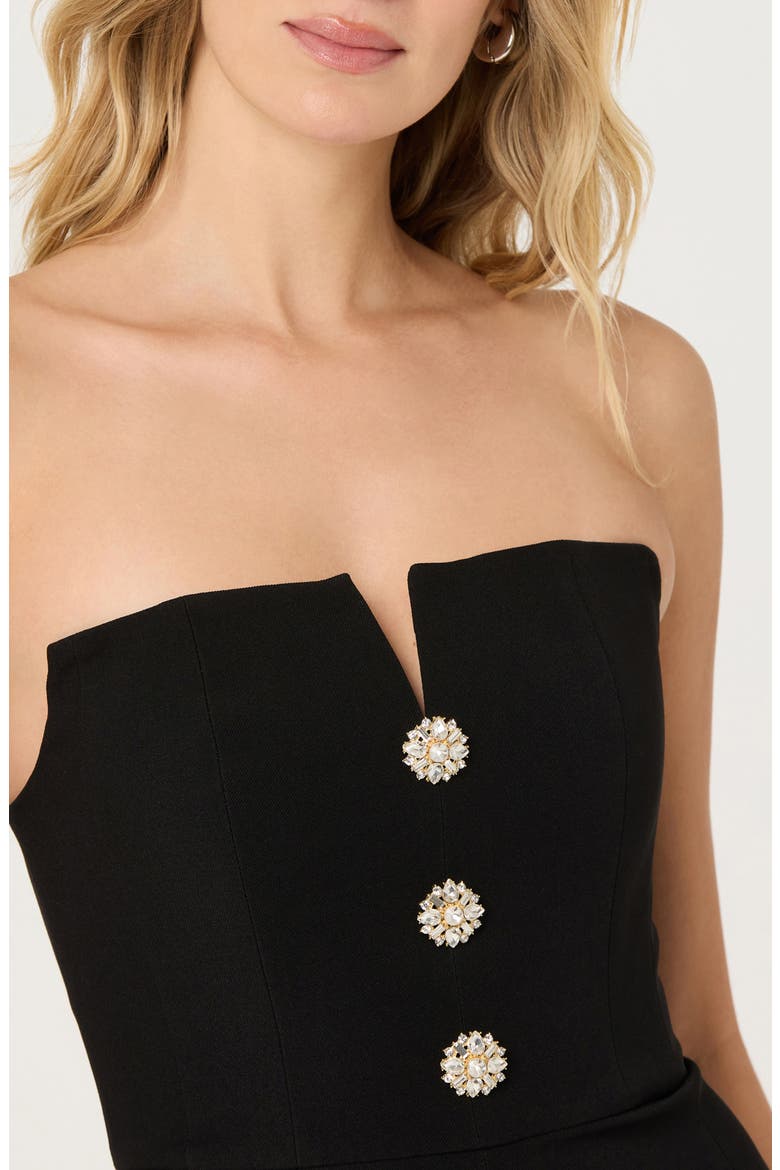 Annemarie Strapless Top, Alternate, color, BLACK