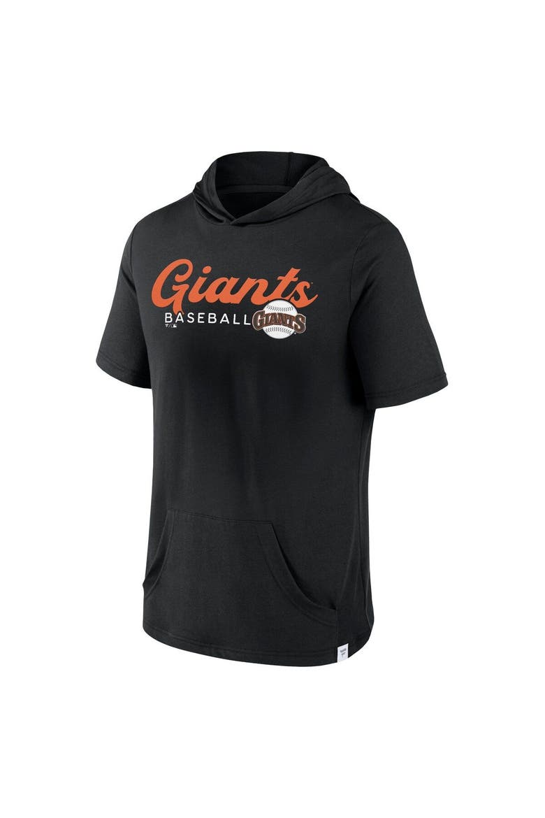Men's Fanatics Branded Black San Francisco Giants Offensive Strategy Short Sleeve Pullover Hoodie, Alternate, color, Black