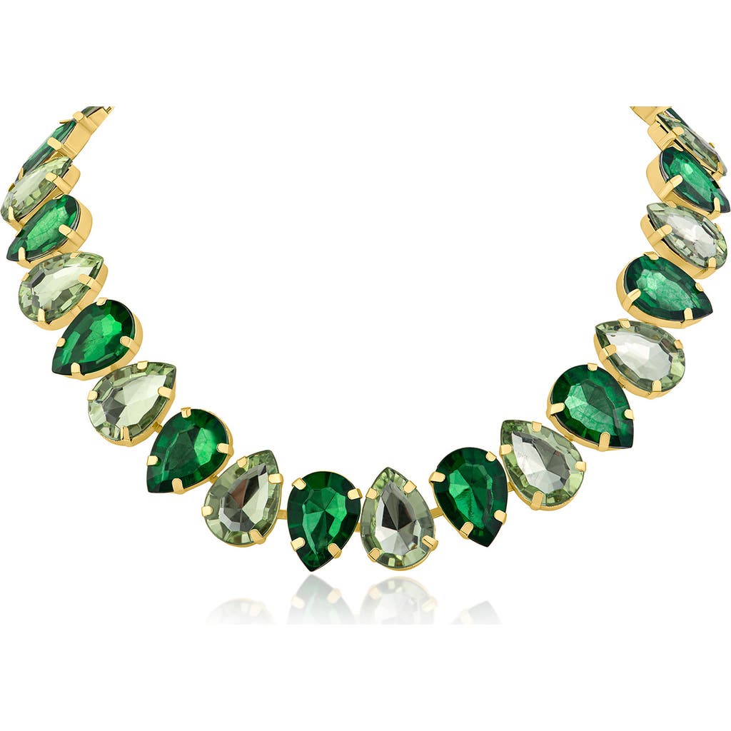Jardin Crystal Teardrop Statement Necklace In Multi