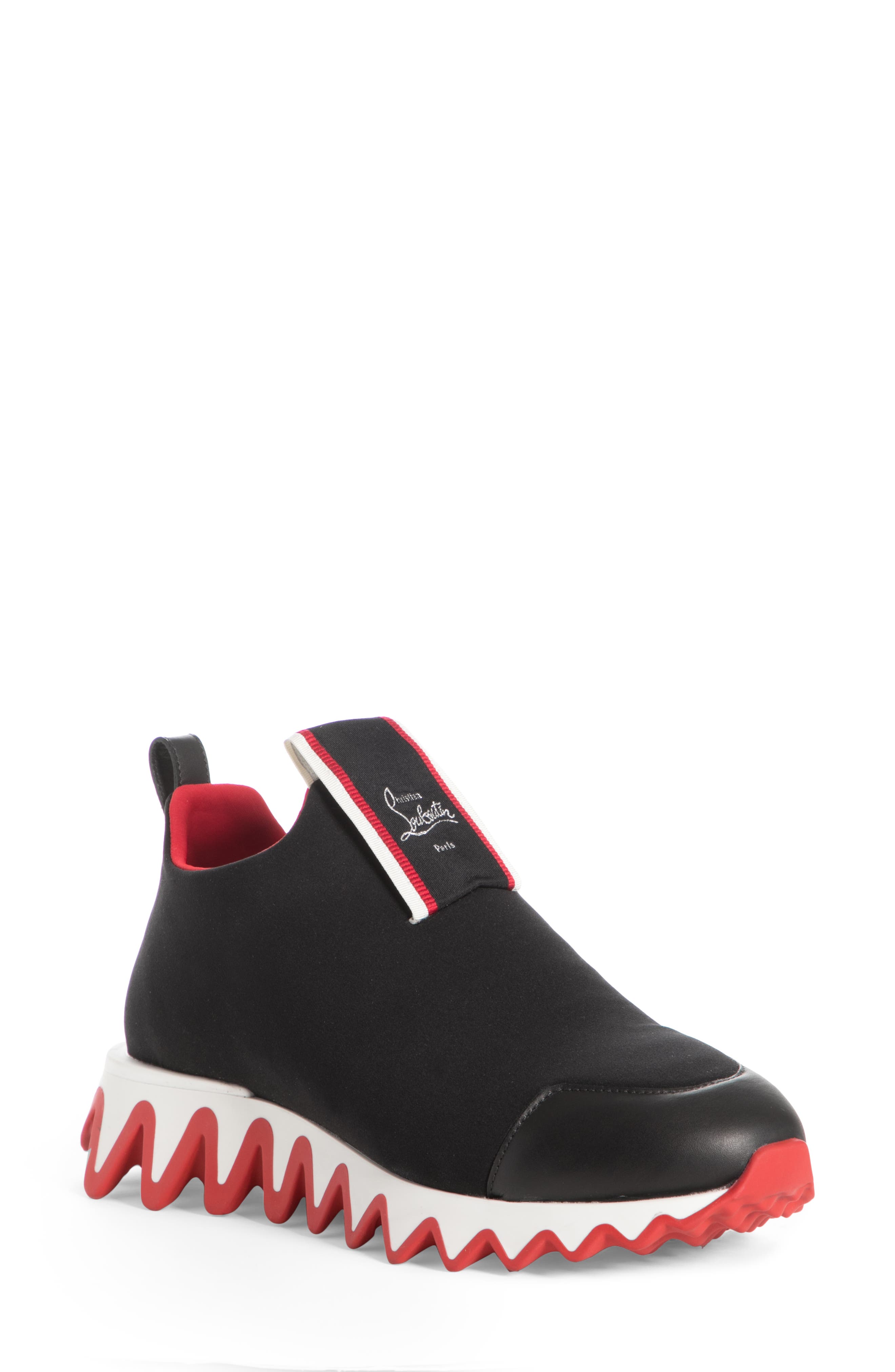 Christian Louboutin Tiketa Neoprene Slip-On Sneaker, Main, color, Black