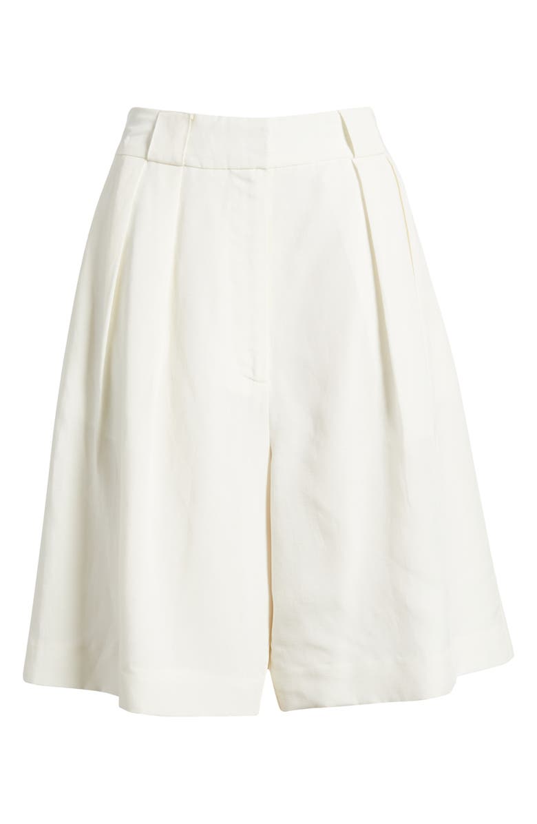 Solid & Striped The Lalleen Pleated Bermuda Shorts, Alternate, color, Brule