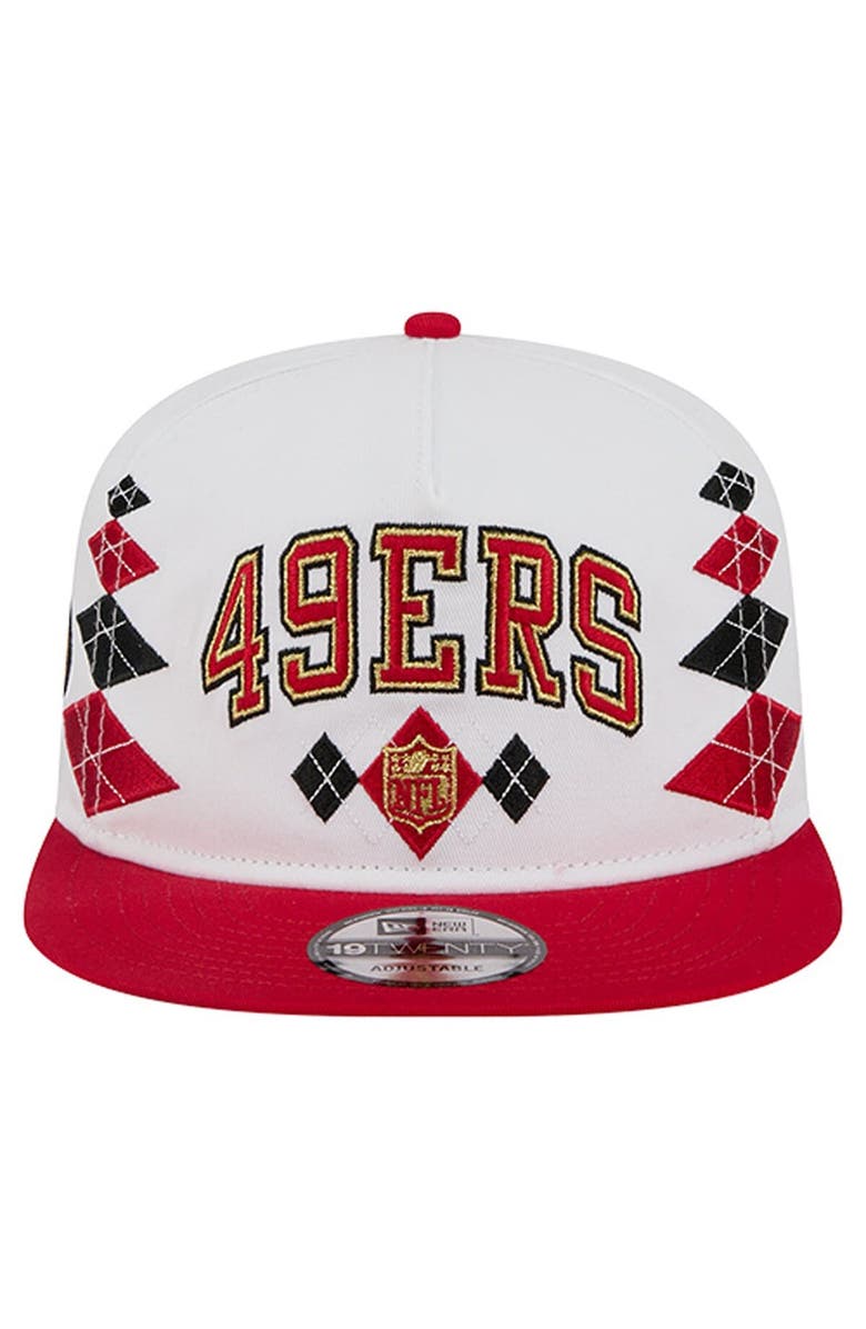 New Era Men's New Era White San Francisco 49ers Argyle 19TWENTY Adjustable Hat, Alternate, color, White