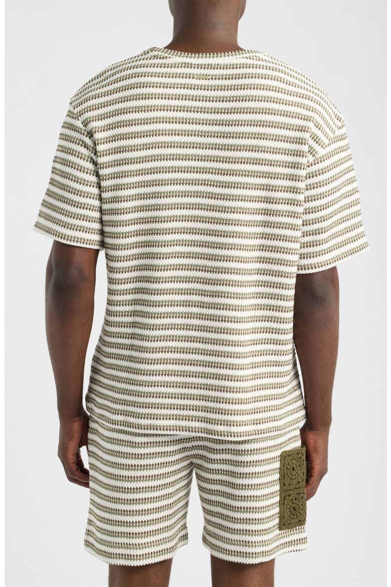 Mathias Stripe Jacquard Pocket T-Shirt, Alternate, color, KHAKI- 03
